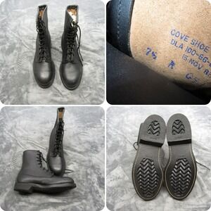 Cove Combat Boots Men 7.5R Cold War Leather Steel Toe Military Vintage 1985 Army